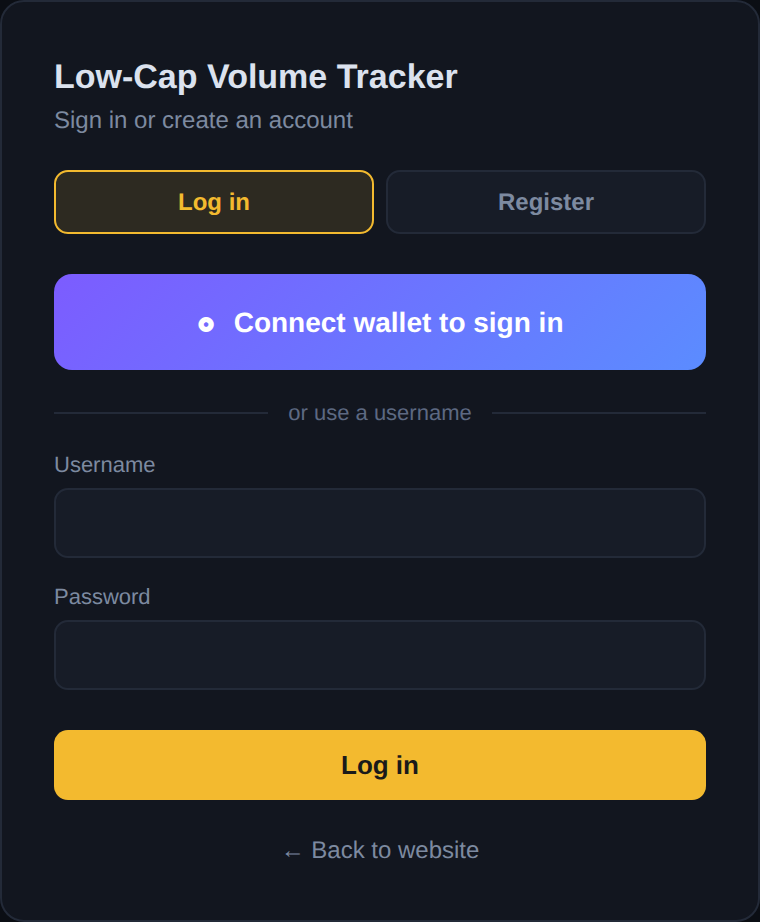 Signing in with a wallet in Cryptoscan24